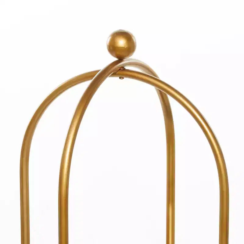 Scaffale Glam in Metallo Dorato: Lusso e Organizzazione, Nessun Montaggio, Libreria a 2 Ripiani