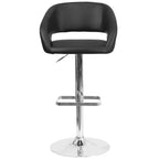 Sgabello da bar moderno, vinile, regolazione pneumatica dell'altezza, 53,34 cm L x 52,07 cm P x 85,09-106,68 cm H