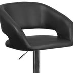 Sgabello da bar moderno, vinile, regolazione pneumatica dell'altezza, 53,34 cm L x 52,07 cm P x 85,09-106,68 cm H