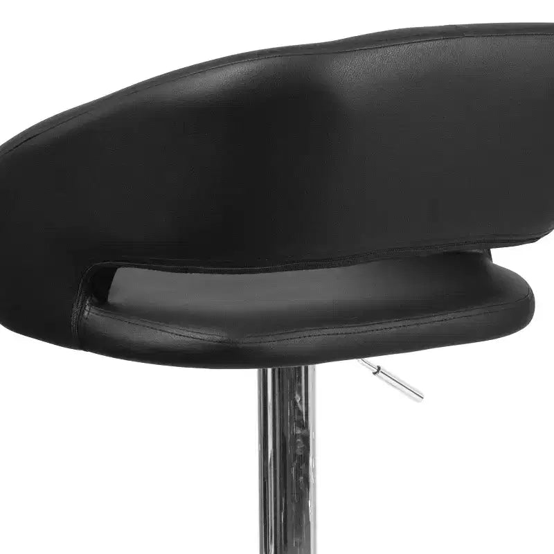 Sgabello da bar moderno, vinile, regolazione pneumatica dell'altezza, 53,34 cm L x 52,07 cm P x 85,09-106,68 cm H