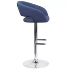 Sgabello da bar moderno, vinile, regolazione pneumatica dell'altezza, 53,34 cm L x 52,07 cm P x 85,09-106,68 cm H