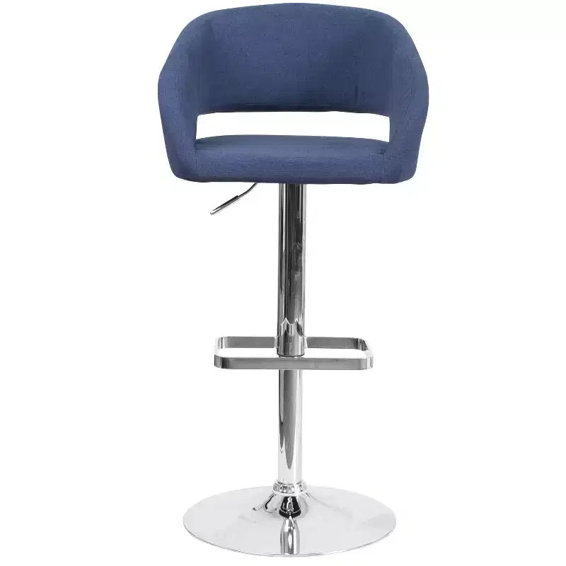 Sgabello da bar moderno, vinile, regolazione pneumatica dell'altezza, 53,34 cm L x 52,07 cm P x 85,09-106,68 cm H