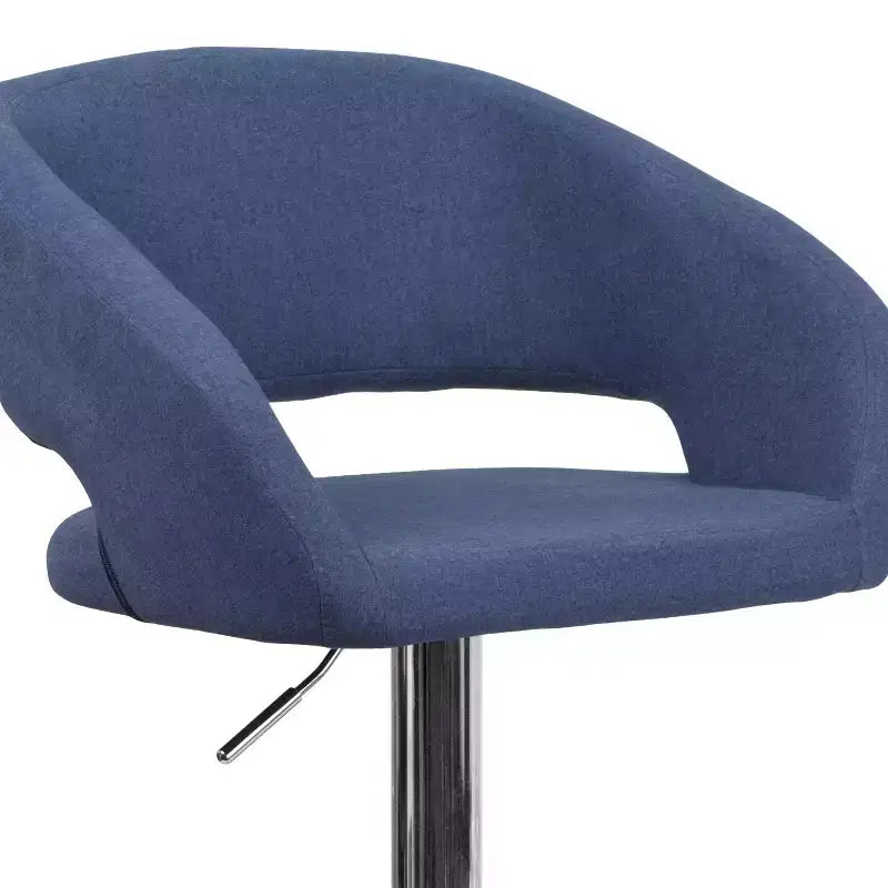 Sgabello da bar moderno, vinile, regolazione pneumatica dell'altezza, 53,34 cm L x 52,07 cm P x 85,09-106,68 cm H