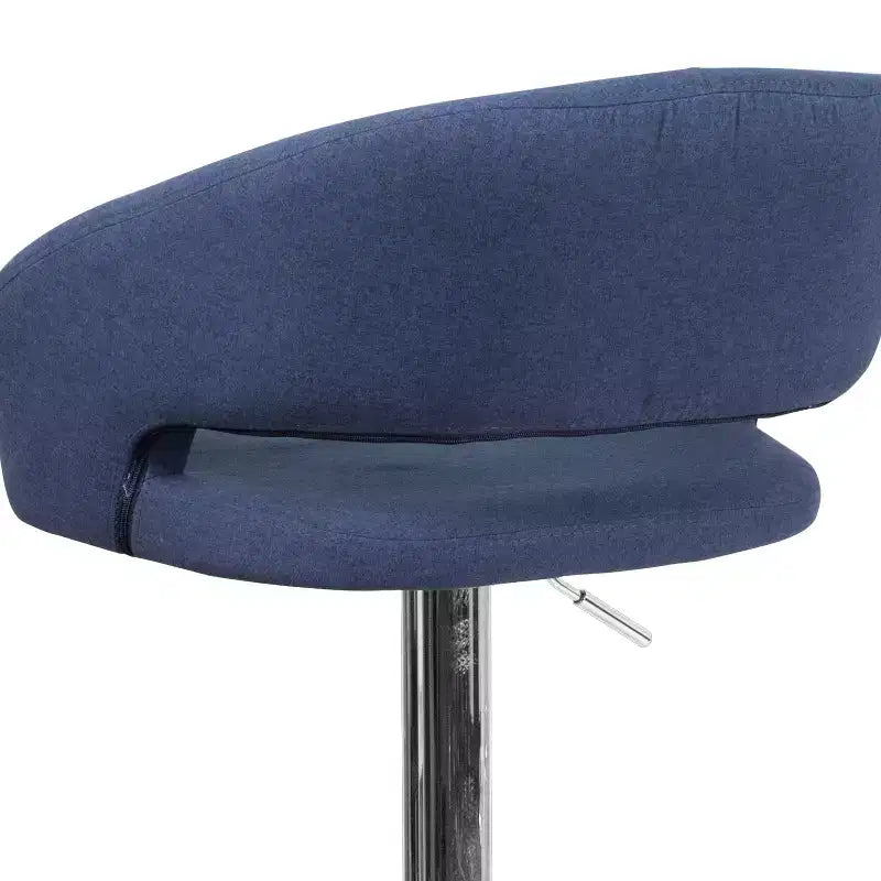 Sgabello da bar moderno, vinile, regolazione pneumatica dell'altezza, 53,34 cm L x 52,07 cm P x 85,09-106,68 cm H