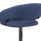 Sgabello da bar moderno, vinile, regolazione pneumatica dell'altezza, 53,34 cm L x 52,07 cm P x 85,09-106,68 cm H