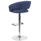 Sgabello da bar moderno, vinile, regolazione pneumatica dell'altezza, 53,34 cm L x 52,07 cm P x 85,09-106,68 cm H