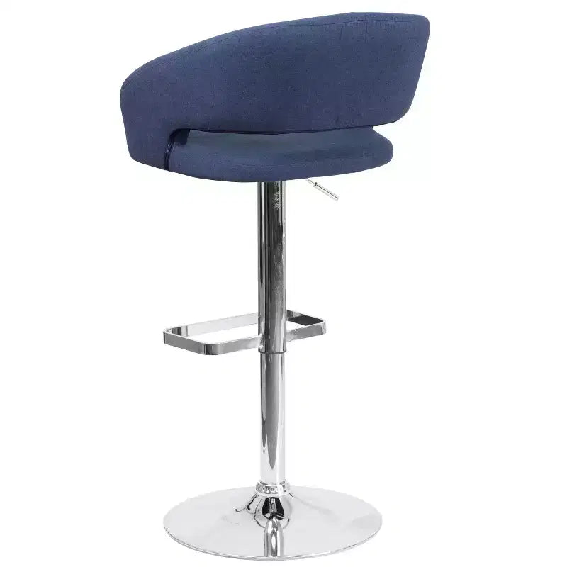 Sgabello da bar moderno, vinile, regolazione pneumatica dell'altezza, 53,34 cm L x 52,07 cm P x 85,09-106,68 cm H