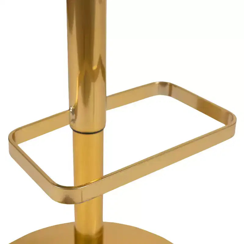 Sgabello da bar moderno, vinile, regolazione pneumatica dell'altezza, 53,34 cm L x 52,07 cm P x 85,09-106,68 cm H