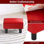 Pouf Poggiapiedi Rettangolare in Pelle Sintetica, 40,6 x 30,5 x 24,1 cm, Capacità 150 kg, Scomparto con Cerniera