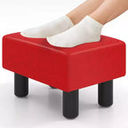 Pouf Poggiapiedi Rettangolare in Pelle Sintetica, 40,6 x 30,5 x 24,1 cm, Capacità 150 kg, Scomparto con Cerniera