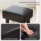 Pouf Poggiapiedi Rettangolare in Pelle Sintetica, 40,6 x 30,5 x 24,1 cm, Capacità 150 kg, Scomparto con Cerniera