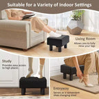 Pouf Poggiapiedi Rettangolare in Pelle Sintetica, 40,6 x 30,5 x 24,1 cm, Capacità 150 kg, Scomparto con Cerniera