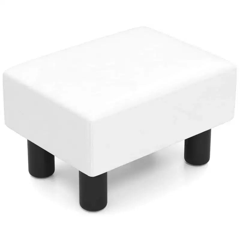 Pouf Poggiapiedi Rettangolare in Pelle Sintetica, 40,6 x 30,5 x 24,1 cm, Capacità 150 kg, Scomparto con Cerniera