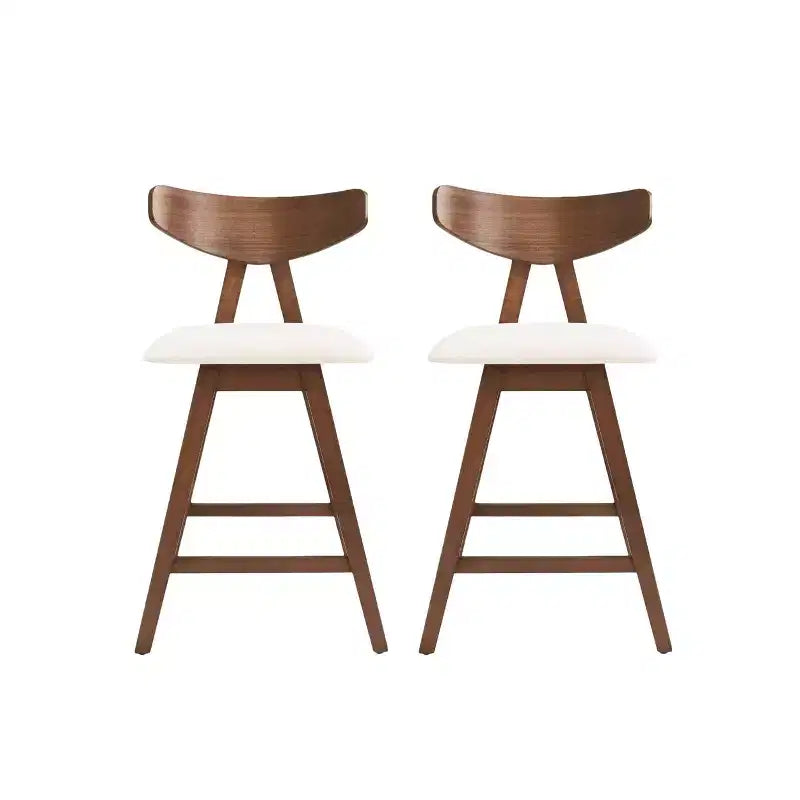 Set di 2 sgabelli da bar Stocker imbottiti altezza bancone