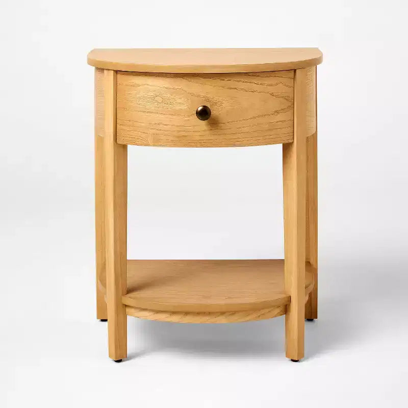 Comodino Harriett, legno naturale